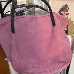Graf Lantz Purple Suede Tote Bag EUC